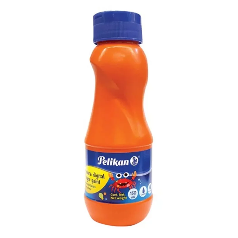 PINTURA DIGITAL PELIKAN 150ML NARANJA ATADO DE 2 PZAS.