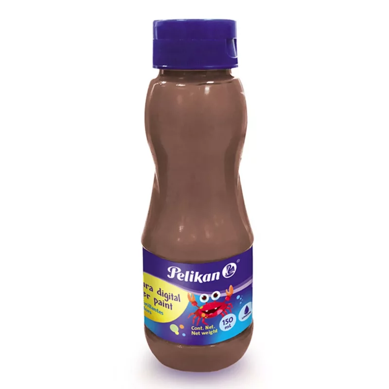 PINTURA DIGITAL PELIKAN 150ML CAFE ATADO DE 2 PZAS.