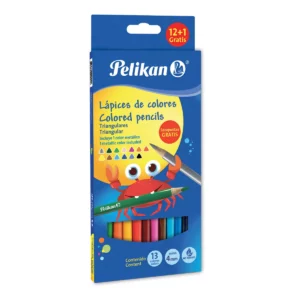 COLORES TRIANGULAR 4MM C/12 PELIKAN ATADO DE 4 PZAS.