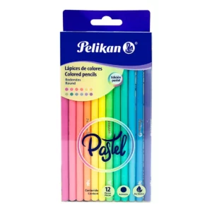 COLORES LARGOS PASTEL 3.3MM C/12 PELIKAN ATADO DE 3 PZAS.