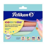 MARCADOR COLORELLA JUMBO C/6 COLORES PASTEL ATADO DE 2 PZAS.