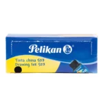 TINTA CHINA 523 15ML PELIKAN NEGRO ATADO DE 10 PZAS.