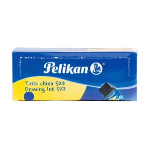 TINTA CHINA 523 15ML PELIKAN AZUL ULTRA ATADO DE 10 PZAS.