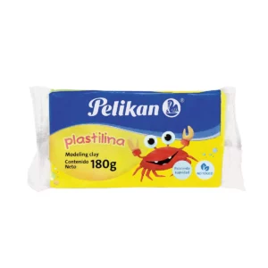 PLASTILINA PELIKAN 180GRS AMARILLA ATADO DE 5 PZAS.
