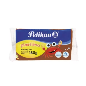 PLASTILINA PELIKAN 180GRS CAFE ATADO DE 5 PZAS.