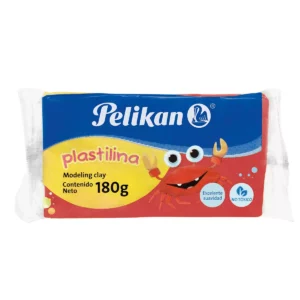 PLASTILINA PELIKAN 180GRS ROJA ATADO DE 5 PZAS.
