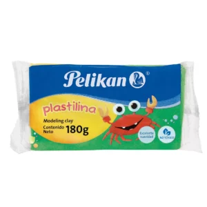 PLASTILINA PELIKAN 180GRS VERDE CLARO ATADO DE 5 PZAS.