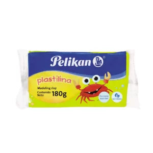PLASTILINA PELIKAN 180GRS NEON AMARILLO ATADO DE 5 PZAS.