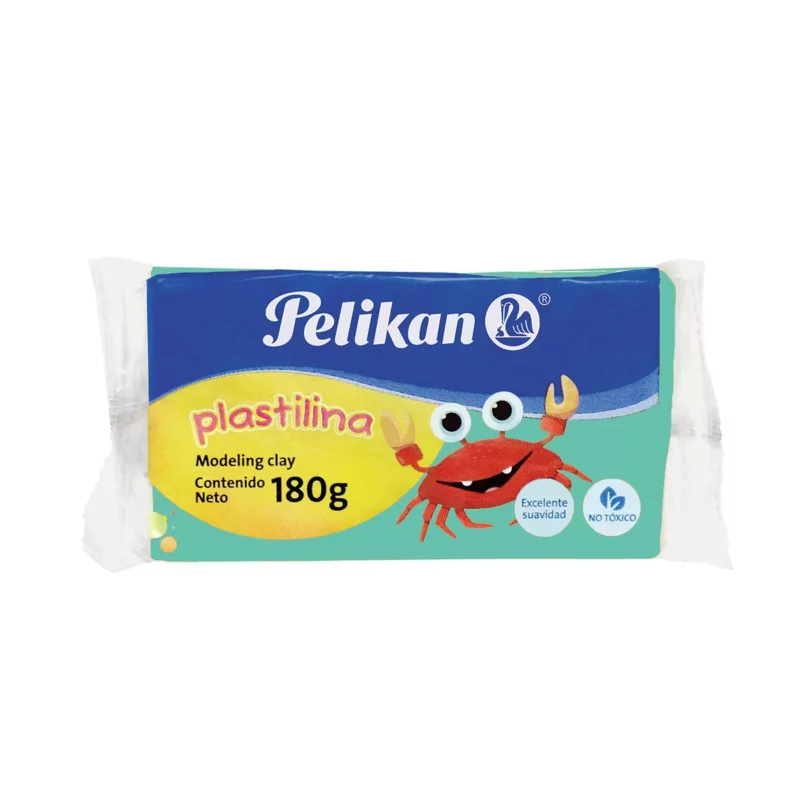 PLASTILINA PELIKAN 180GRS AQUA ATADO DE 5 PZAS.