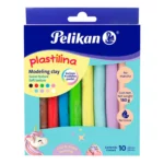 PLASTILINA PELIKAN C/10 BARRITAS PASTEL ATADO DE 5 PZAS.