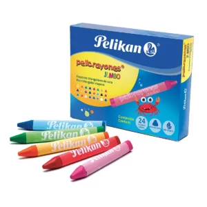 CRAYON TRIANGULAR JUMBO C/24 PELIKAN ATADO DE 2 PZAS.