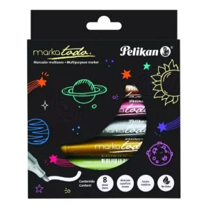 MARCADOR MARKATODO C/8 COLORES METALICOS