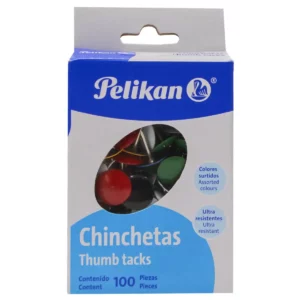 CHINCHE PELIKAN C/100 COLORES SURTIDOS ATADO DE 5 PZAS.
