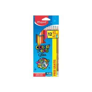 COLORES PEP'S C/12 MAPED + LAPIZ + SACAP ATADO DE 3 PZAS.