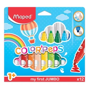 PLUMON JUMBO C/12 COLOR PEP'S MAPED ATADO DE 2 PZAS.
