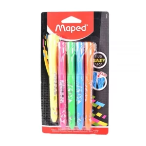 MARCATEXTOS FLUO FINO C/5 SURTIDO 734027. ATADO DE 2 PZAS.