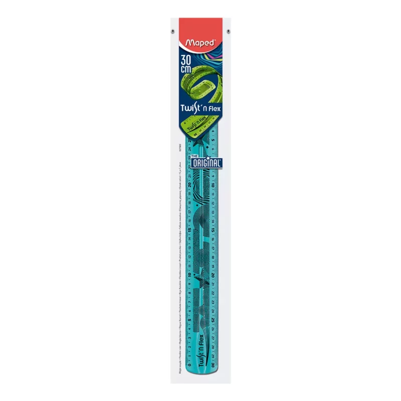 REGLA DE PLASTICO FLEXIBLE 30CMS ESTUDIANTIL 27900 ATADO DE 5 PZAS.