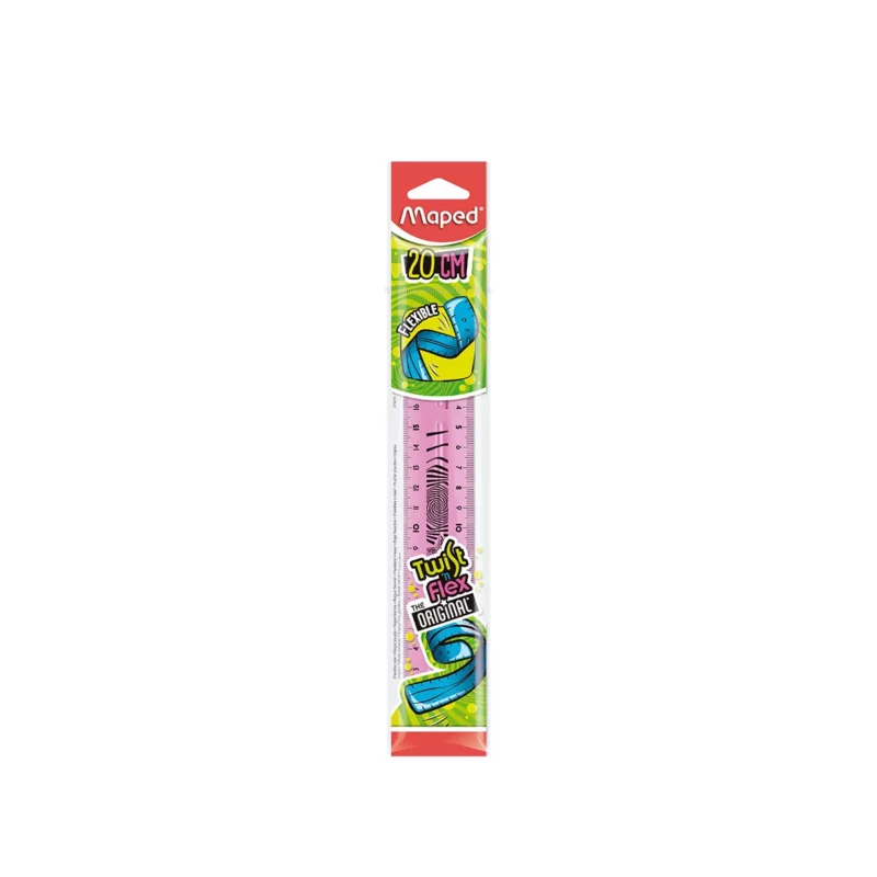 REGLA DE PLASTICO FLEXIBLE 20CMS TWIST´N 279210 ATADO DE 5 PZAS. - Imagen 2