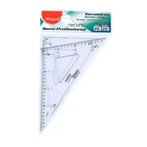 JUEGO ESCUADRAS SEMI PROF C/GRAD 25CMS 2013 ATADO DE 3 PZAS.