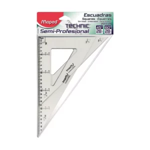JUEGO ESCUADRAS SEMI PROF C/GRAD 28CMS 2013 ATADO DE 3 PZAS.