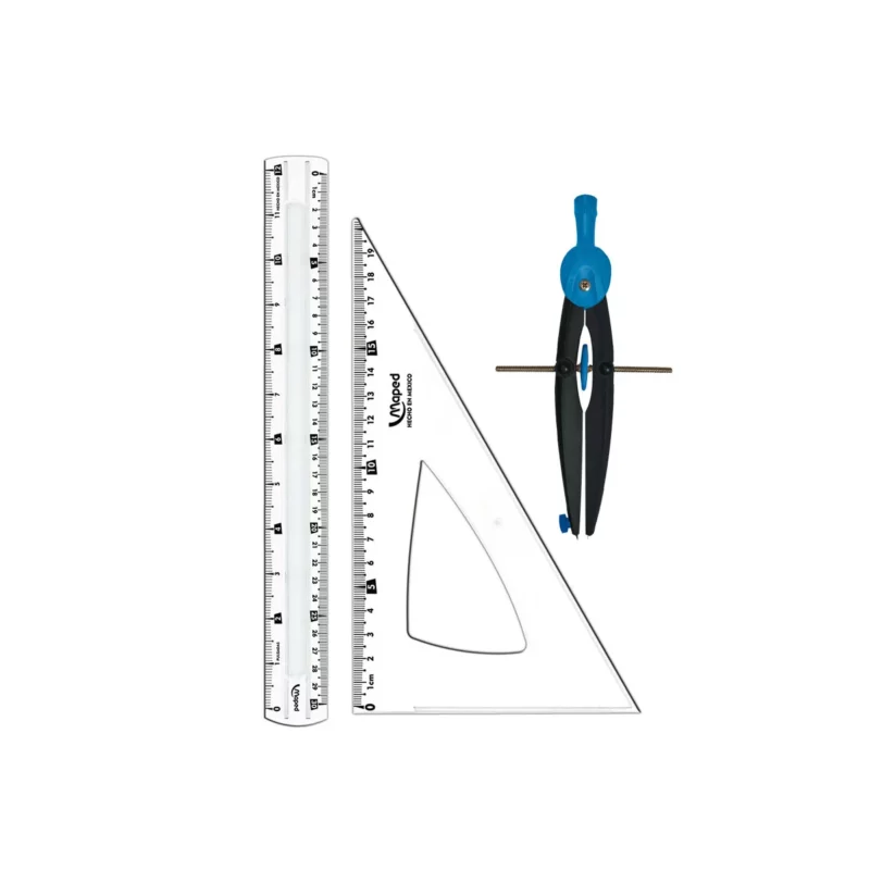 JUEGO GEOMETRICO ESSENTIAL + COMPAS 899232 ATADO DE 3 PZAS. - Imagen 2