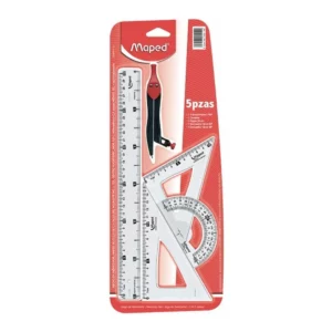 JUEGO GEOMETRICO ECONOMICO MAPED 899211 ATADO DE 5 PZAS.