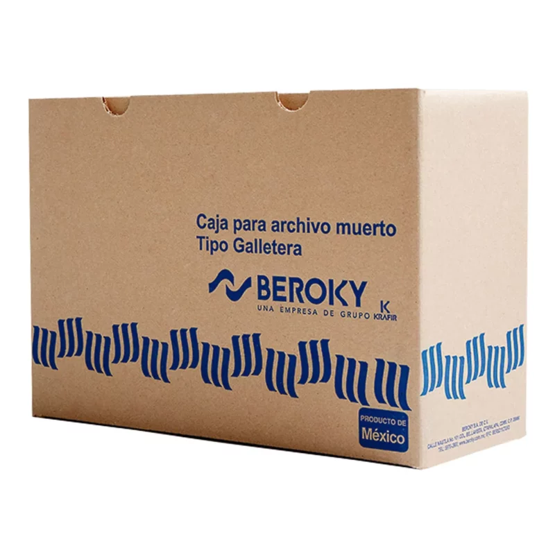 CAJA GALLETERA 37X15X25.5CM ATADO DE 5 PZAS.