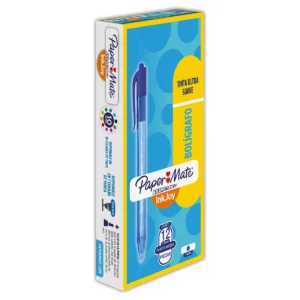 BOLIGRAFO KILOMETRICO 100 RETRACTIL AZUL ATADO DE 12 PZAS.