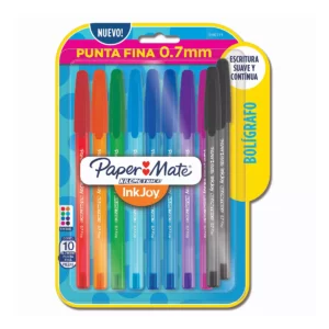 BOLIGRAFO KILOMETRICO FINO C/10 SURTIDO ATADO DE 2 PZAS.