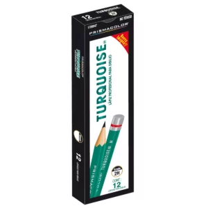 LAPIZ DE DIBUJO TURQUOISE 2H ATADO DE 12 PZAS.