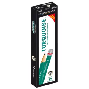 LAPIZ DE DIBUJO TURQUOISE 6B ATADO DE 12 PZAS.