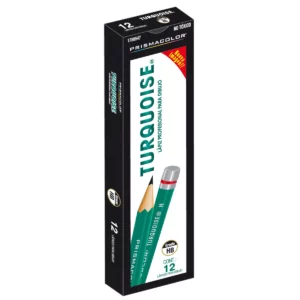LAPIZ DE DIBUJO TURQUOISE HB ATADO DE 12 PZAS.