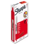 MARCADOR SHARPIE PF 30002 ROJO ATADO DE 12 PZAS.