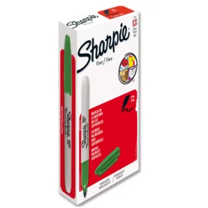 MARCADOR SHARPIE PF 30004 VERDE ATADO DE 12 PZAS.