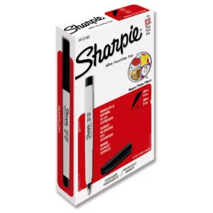 MARCADOR SHARPIE ULTRA FINO 37001 NEGRO ATADO DE 12 PZAS.