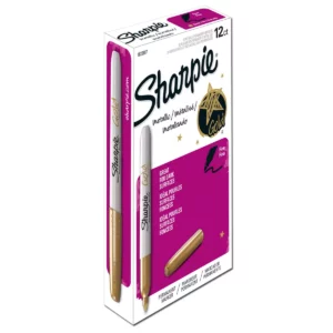 MARCADOR SHARPIE METALICO ORO ATADO DE 12 PZAS.
