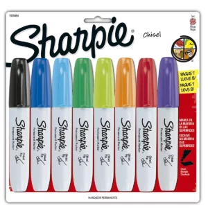 MARCADOR SHARPIE CHISEL C/8 COL SURTIDOS