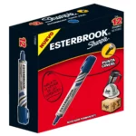 MARCADOR ESTERBROOK AZUL ATADO DE 12 PZAS.