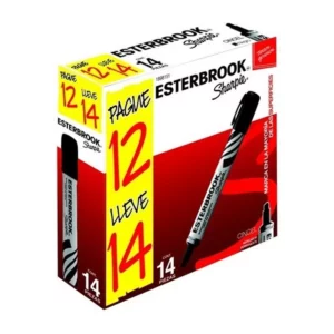 MARCADOR ESTERBROOK NEGRO C/12 + 2