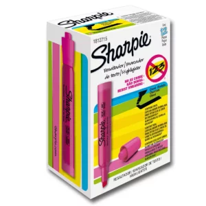 MARCATEXTOS SHARPIE ROSA ATADO DE 12 PZAS.