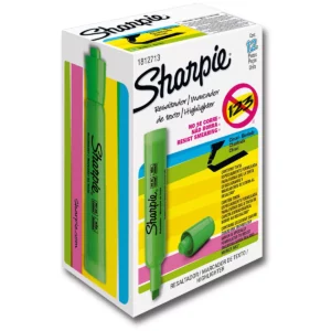 MARCATEXTOS SHARPIE VERDE ATADO DE 12 PZAS.