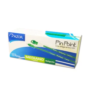 BOLIGRAFO PIN POINT 0.7MM 6810 VERDE ATADO DE 12 PZAS.