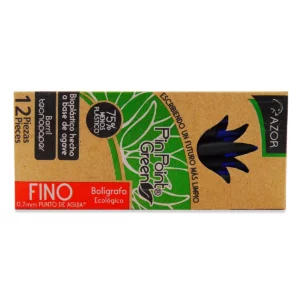 BOLIGRAFO PIN POINT GREEN 0.7MM FINO 6890 AZUL ATADO DE 12 PZAS.
