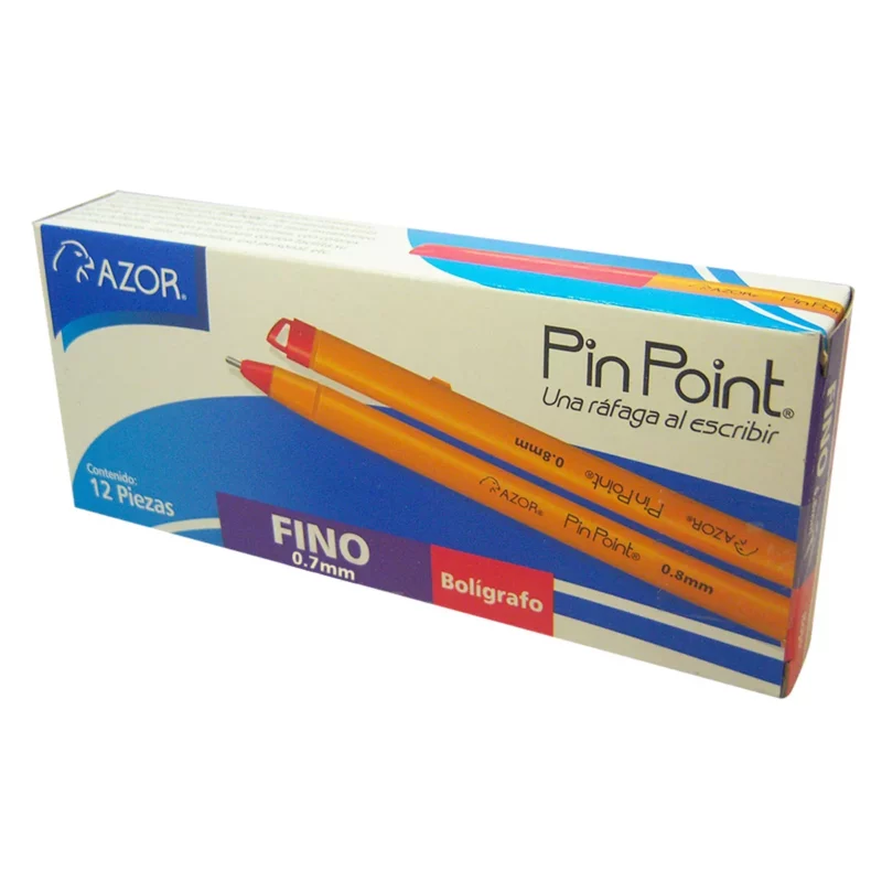 BOLIGRAFO PIN POINT 0.7MM 6820 ROJO ATADO DE 12 PZAS.