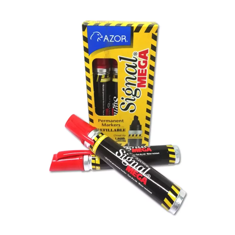 MARCADOR SIGNAL MEGA 1500 ROJO . ATADO DE 6 PZAS.