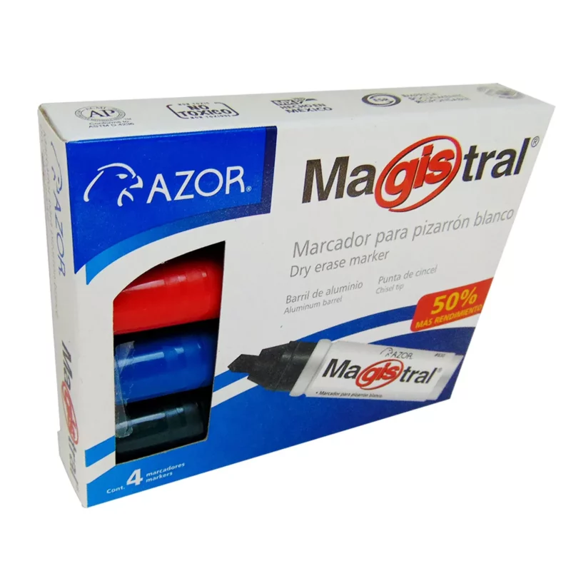 MARCADOR MAGISTRAL METAL C/4 830-4 ATADO DE 2 PZAS.