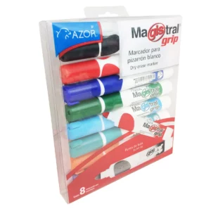 MARCADOR MAGISTRAL PLAST GRIP C/8 8398 ATADO DE 2 PZAS.