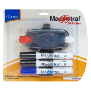 MARCADOR MAGISTRAL DIDACT C/4+BORRA+LIMP ATADO DE 2 PZAS.