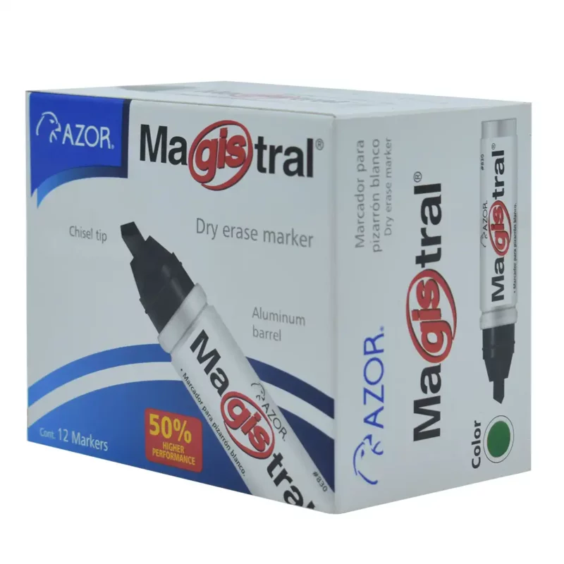 MARCADOR MAGISTRAL METAL 830 VERDE ATADO DE 12 PZAS. - Imagen 4