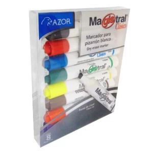 MARCADOR MAGISTRAL PLASTICO C/8 83478 ATADO DE 2 PZAS.